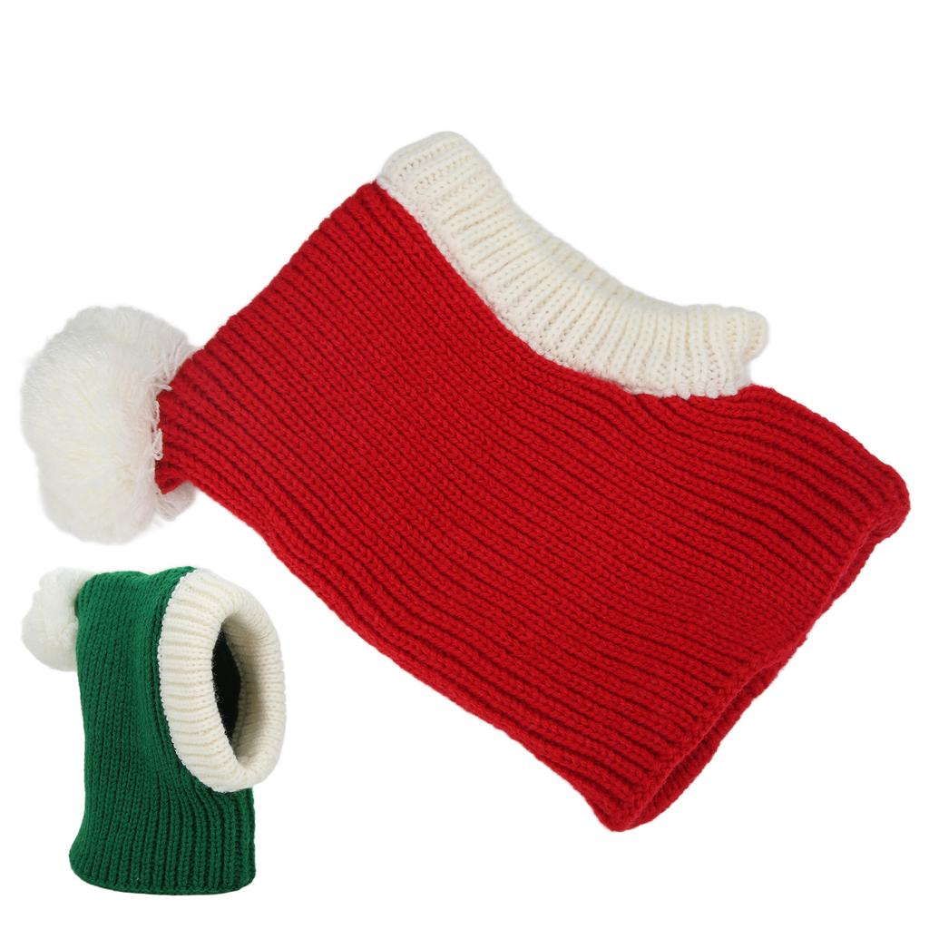 Dog Winter Hat Red Pet Christmas Winter Warm Knitted Hat for Small and Medium Dogs Puppy Cats