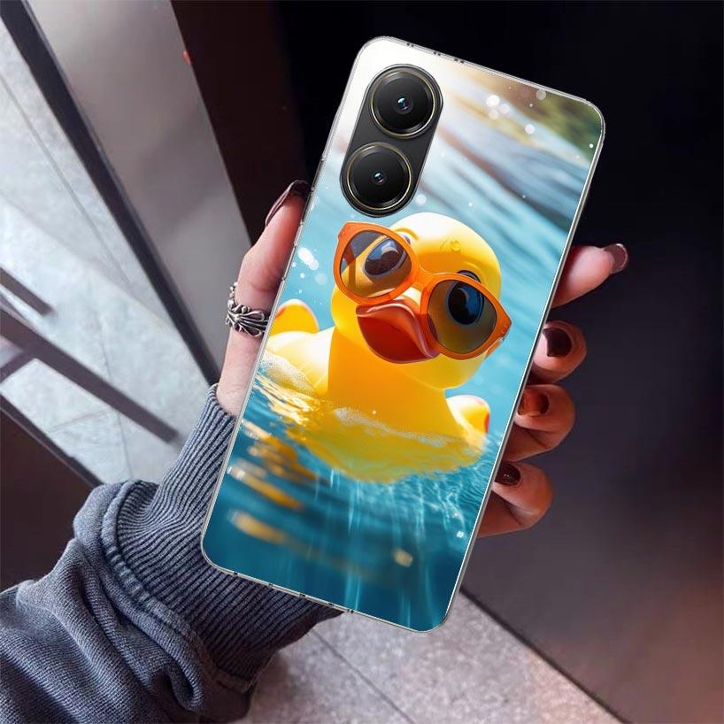 Rubber Ducks Swimming Pool Phone Case For Xiaomi Poco X7 X6 X5 Pro F7 Ultra Redmi 15C 15 13 13C 12 12C 10 10A 10C 9 9A 9C 9T She