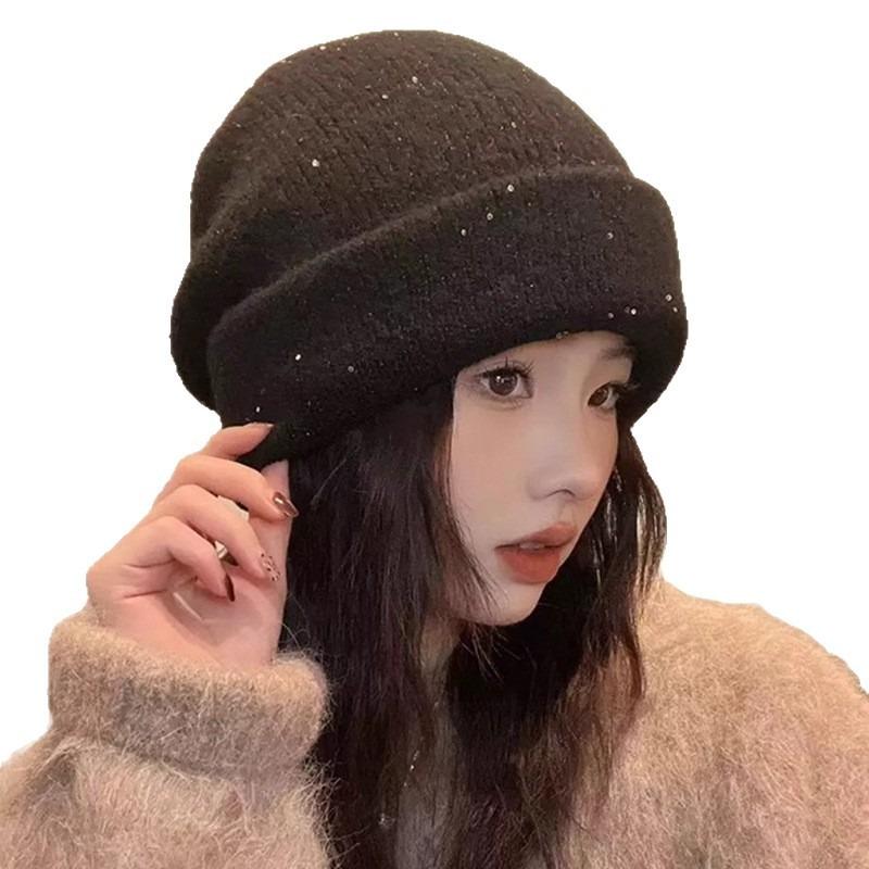 Осенние и зимние шапки, женский большой обхват головы подчеркивает лицо, шапки-бини, цыганские шерстяные вязаные шапки, теплые шапки-балаклавы