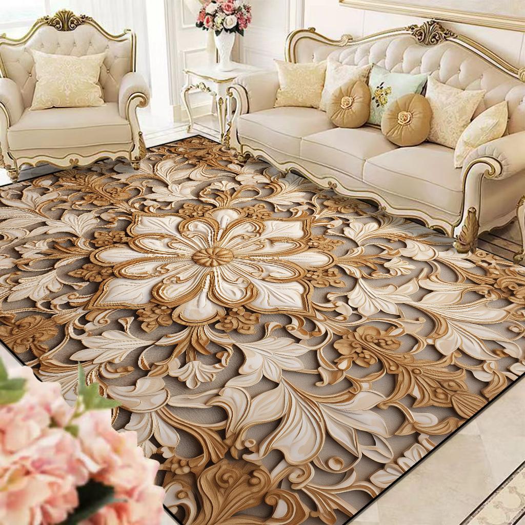 Ковер в европейском стиле для гостиной, мягкий роскошный коврик для спальни, прихожей, лаунжа, декоративный ковер большого размера, моющийся, нескользящий коврик для пола