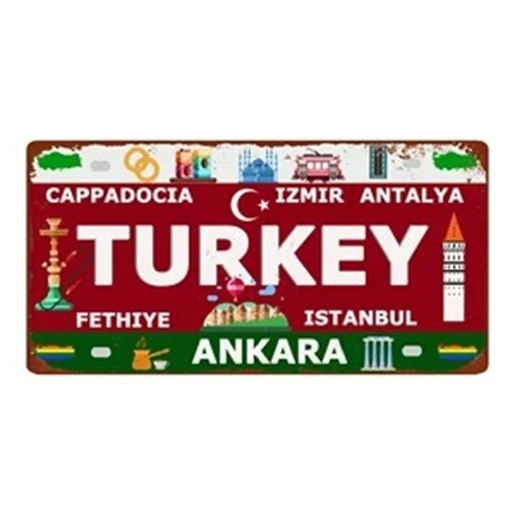 Israel Turkey Greece Iceland Country City Car License Plate Metal Tin Sign Plaque For Bar Club Home Man Cave Workshop Decoration