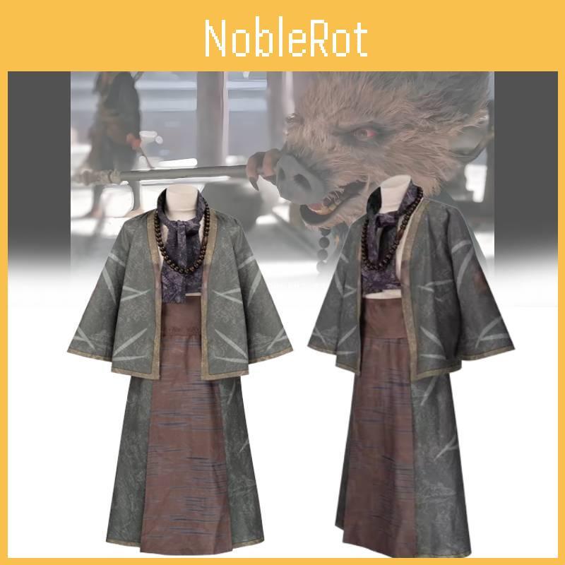 Stylish Black Myth Wukong Cosplay Outfit Featuring Pigsy Accessories For Halloween Fun