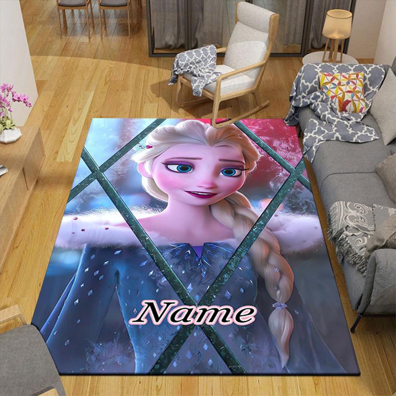 Custom 1Pc Elsa'S Frozen Adventure Rug Office Carpet Indoor Outdoor Entrance Doormat Nonslip Soft And Comfortable Living Room D91672