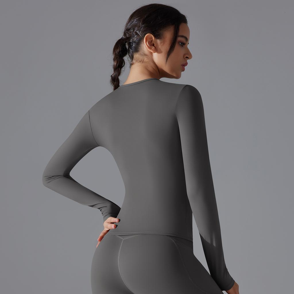 Nessaj Женские спортивные футболки с длинными рукавами, укороченные топы для йоги, быстросохнущие рубашки для бега в тренажерном зале и фитнеса