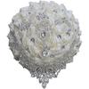 Handmade Wedding Bouquet Rose Bouquet Throw Artificial Bouquet Ribbon Pearl Rhinestone Bridal Bouquet