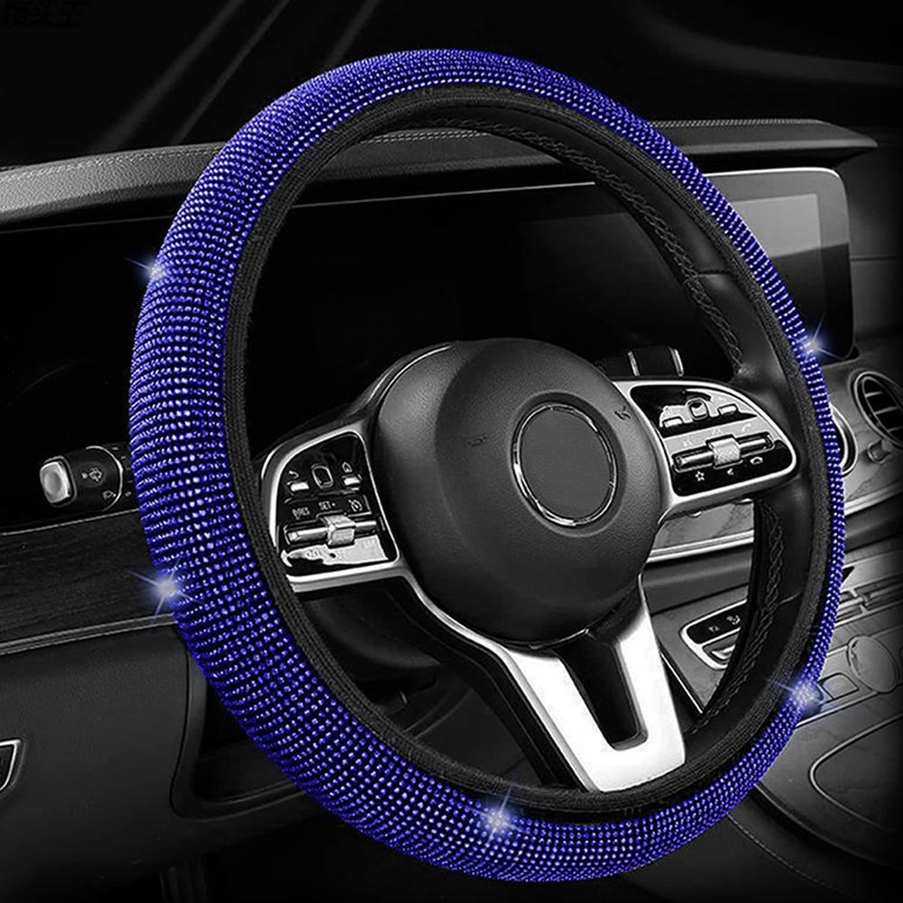 Чехол на руль автомобиля с бриллиантовым кристаллом для внешнего диаметра 14 1/2-15 дюймов, автомобильные аксессуары, автомобильный стиль W4t9