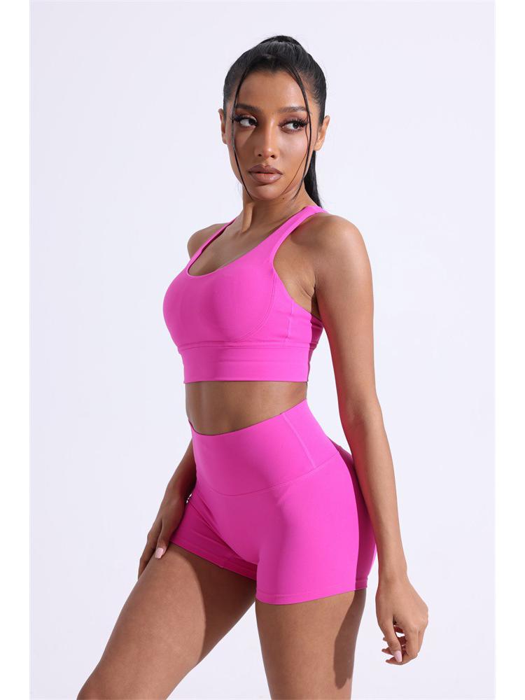 Женский спортивный бюстгальтер для йоги с перекрещенной спинкой Nude Feel