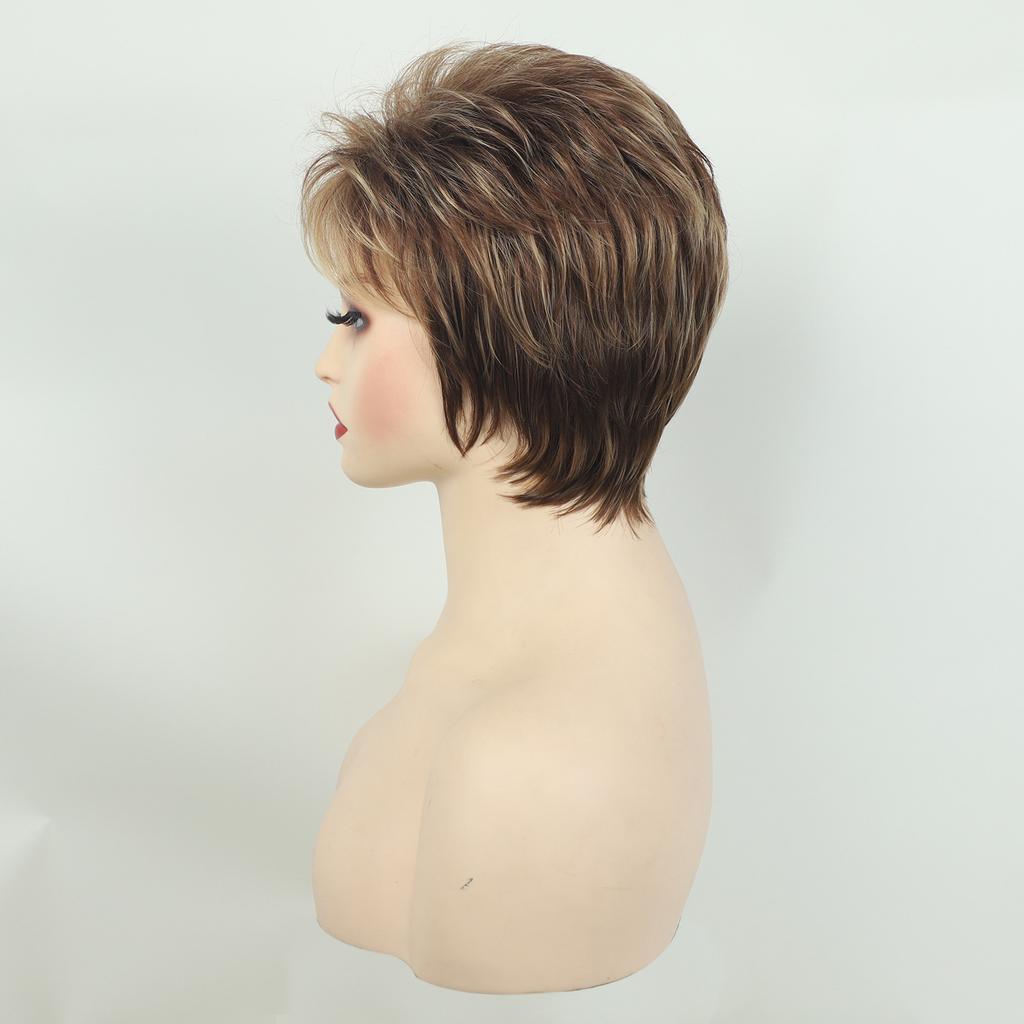 Новый модный пушистый короткий парик, высокотемпературный шелковый парик, гарнитура