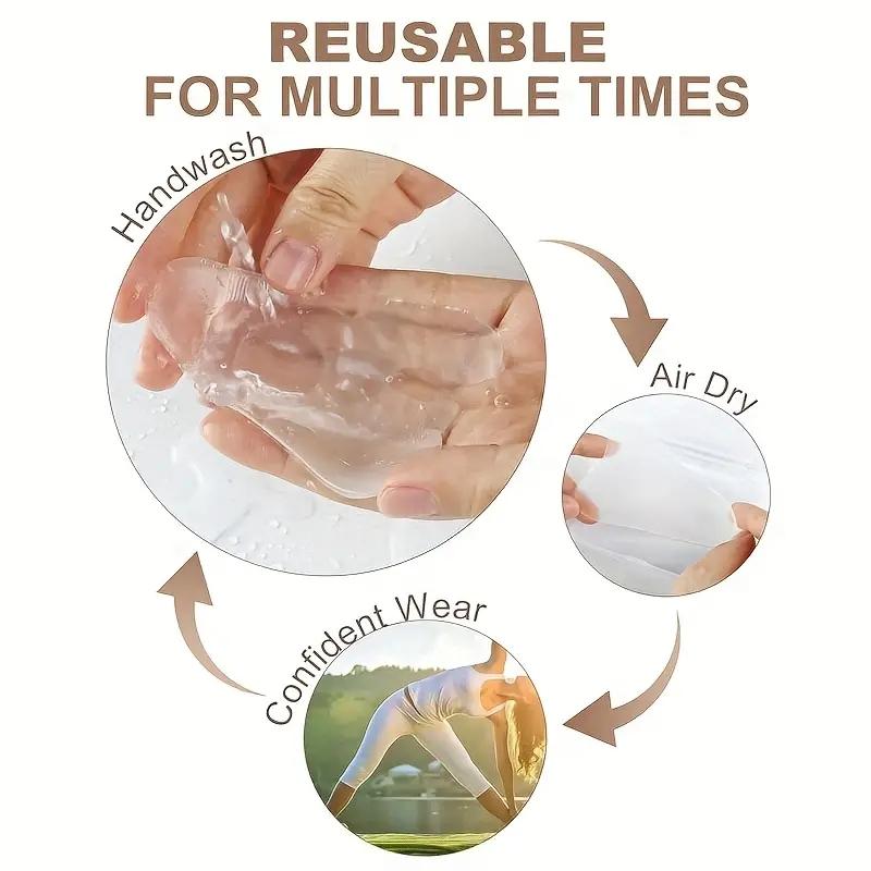 Concealer Panties Silicone Reusable for Swimsuit Underwear Camel Toe Leggings Privacy Invisible Self-Adhesive Seamless Camel Toe