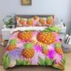 Fruit Pineapple Queen King Duvet Cover 3D Yellow Tropical Fruit Bedding Set Plants Comforter Cover 2/3pcs Polyester Quilt Cover