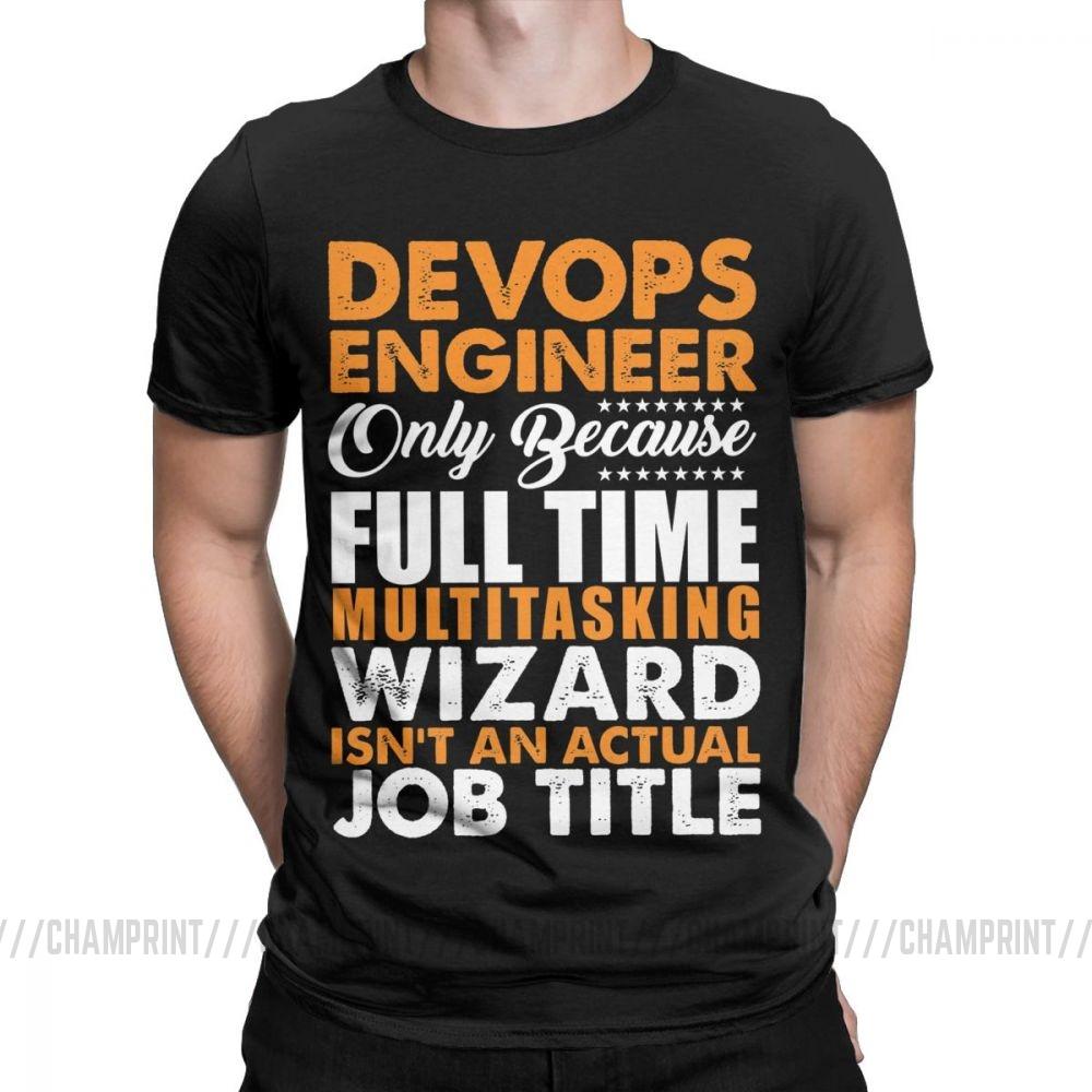 Devops T Shirts Engineer Is Not An Actual Job Title Funny Coder Programmer Men T Shirts