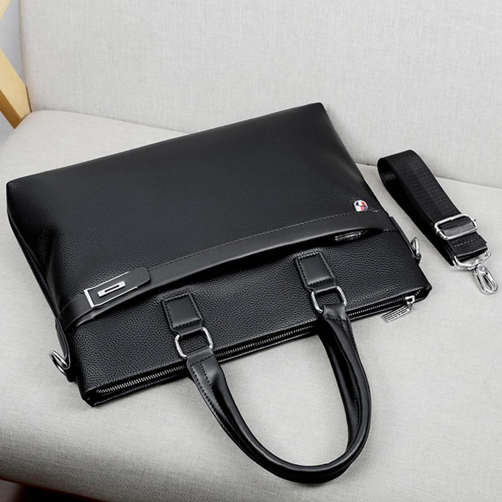 Деловой большой мессенджер, совместимый с 14-дюймовым PU, деловой кроссбоди для работы, для поиска работы, для рекрутинга, водонепроницаемый, для бизнеса, черный [TRMF] сумка, мужской портфель,