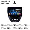2 Din Android автомобильное радио для Peugeot 107 Toyota Aygo Citroen C1 2005-2014 автомобильный мультимедийный плеер головное устройство стерео GPS-навигация BT WIFI 1 + 16 ГБ