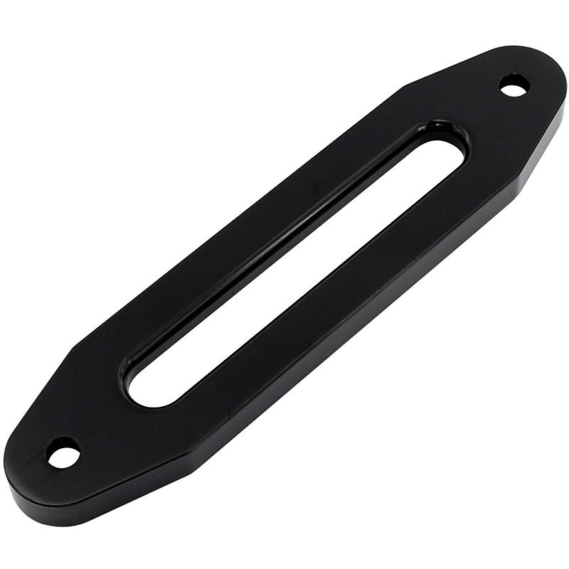 10 Inch 254MM Black Chrome Billet Aluminum Hawse Fairlead 8000-15000 LBs Synthetic Mount Winch Rope for SUV ATV UTV
