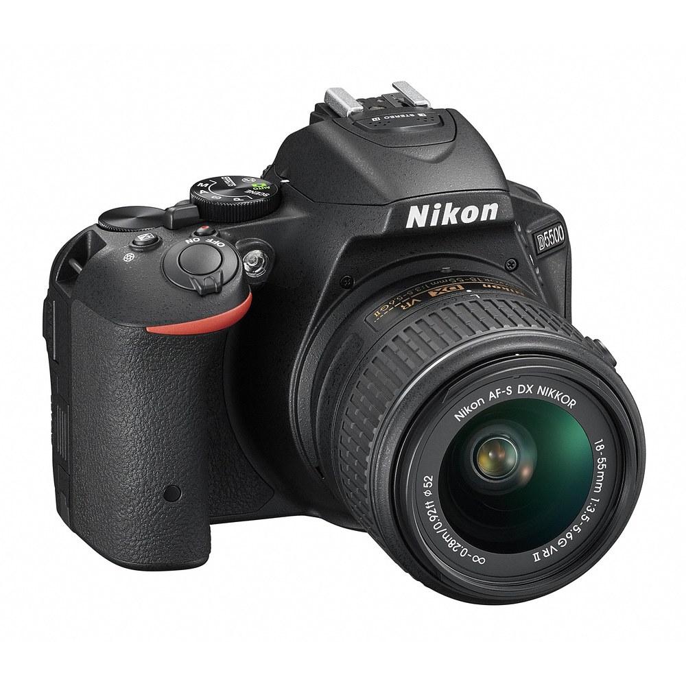 Nikon Цифровая зеркальная камера Nikon D5500 Комплект с объективом 18-55 VRII 24,16 МП Сенсорный ЖК-экран Черный