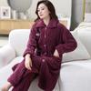 Пижамы для мам среднего возраста, женские коралловые плюшевые осенне-зимние толстые и теплые длинные плюшевые большие домашние меховые комплекты