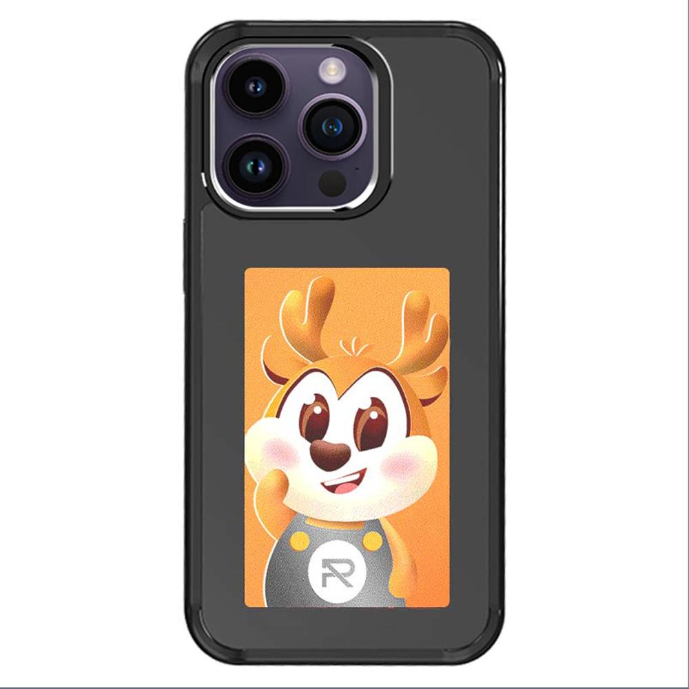 Для iPhone 14 Pro Смарт-чехол для телефона E-Ink 4-цветный HD 4-дюймовый дисплей NFC DIY Настраиваемый экран