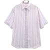 Armani Collezione Striped Pattern Short Sleeve Shirt XL Purple COLLEZIONI Men's Used