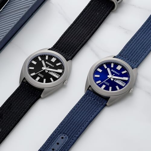 BERNY Titanium Watch Men's Watch Men's Watch Japanese Quartz Movement Titanium Analog Quartz Watch 10ATM Water Resistant Super Luminous