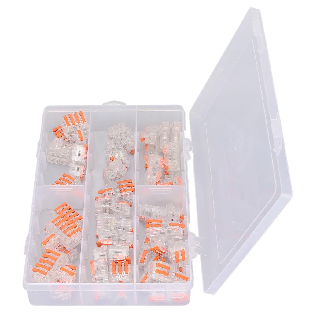 Набор из 40 шт. Сращивающие проволочные соединители PC Медь Компактный Быстрозажимной Соединитель для Домов