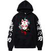 Anime Demon Slayer Hoodie Men and Women Print Pullovers Harajuku Sweatshirts Long Sleeve Loose Streetwear Hoodie Tops