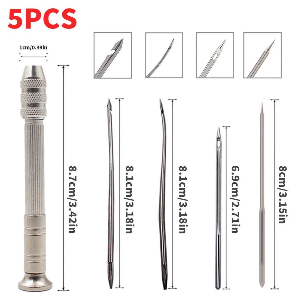 Эксклюзивный набор для ремонта кожи со сменным шилом и рукояткой из чистой меди