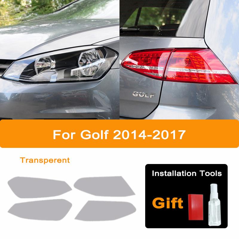 Высокое разрешение для Volkswagen VW Golf 7 8 MK7 2014-2025 Автомобильная фара черная защитная пленка задний фонарь прозрачная наклейка TPU