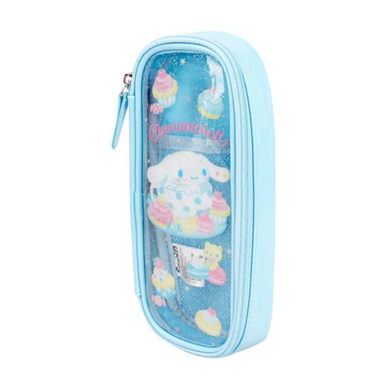 Cinnamoroll Glossy Pencil Case Sanrio Transparent Pouch, Blue, 1 Piece, a Popular Character In Korea