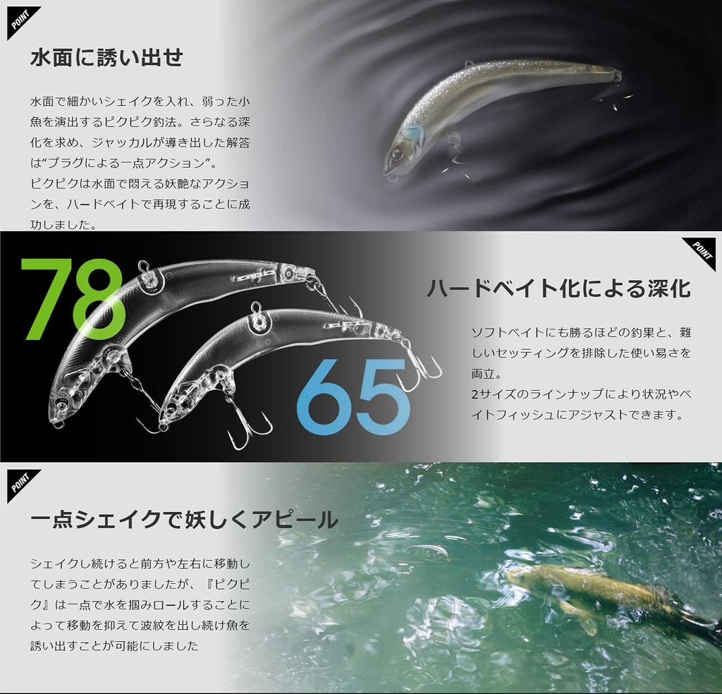 JACKALL Pipic 78 Lively Shad 78mm / 4.9g