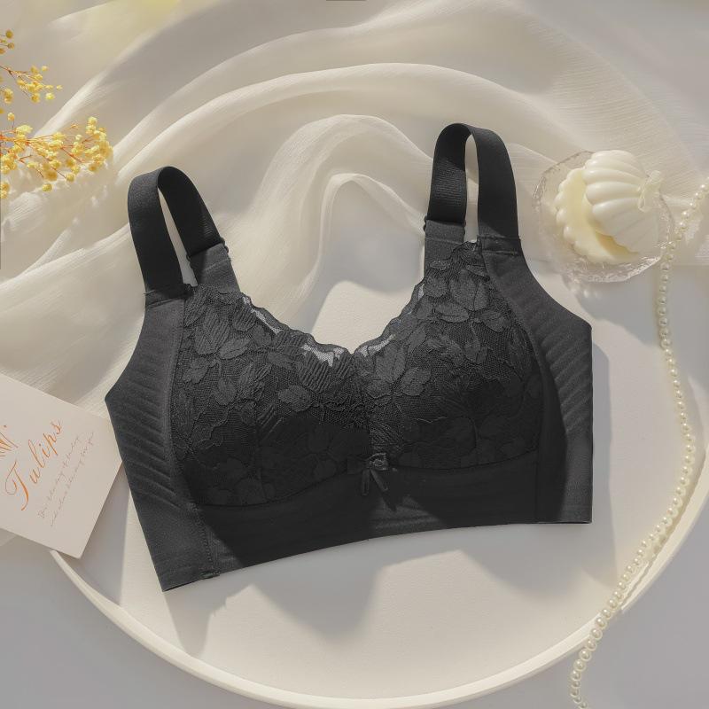 Seamless Wire-Free Push-Up Bra for Large Bust with Side Support