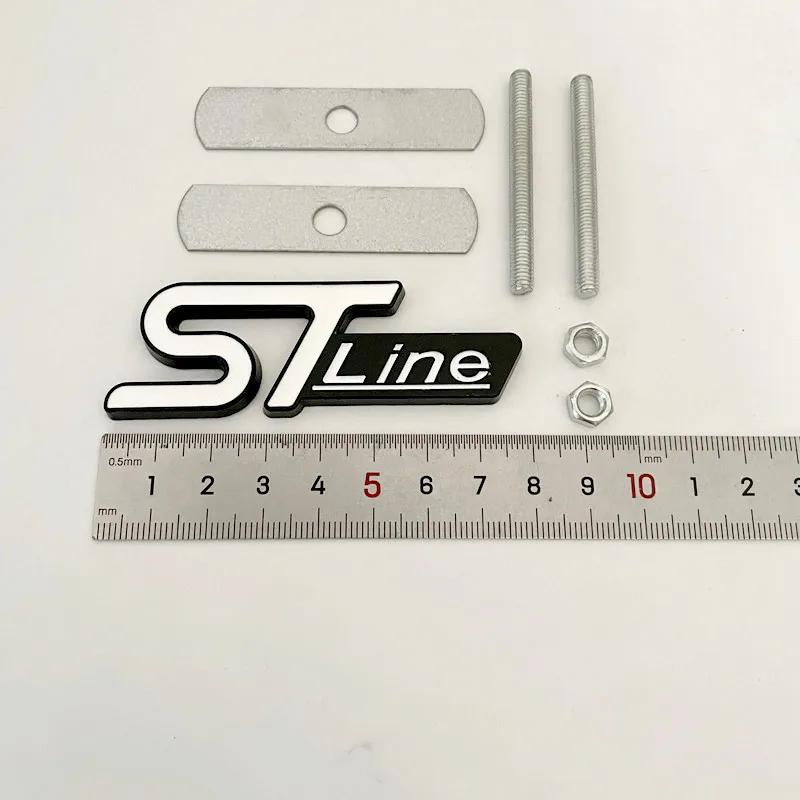 3D Metal Logo ST Line Badge Car Trunk Front Grill Emblem For Ford Focus MK4 PUMA Mondeo Kuga Fiesta ST Line Sticker Accessories