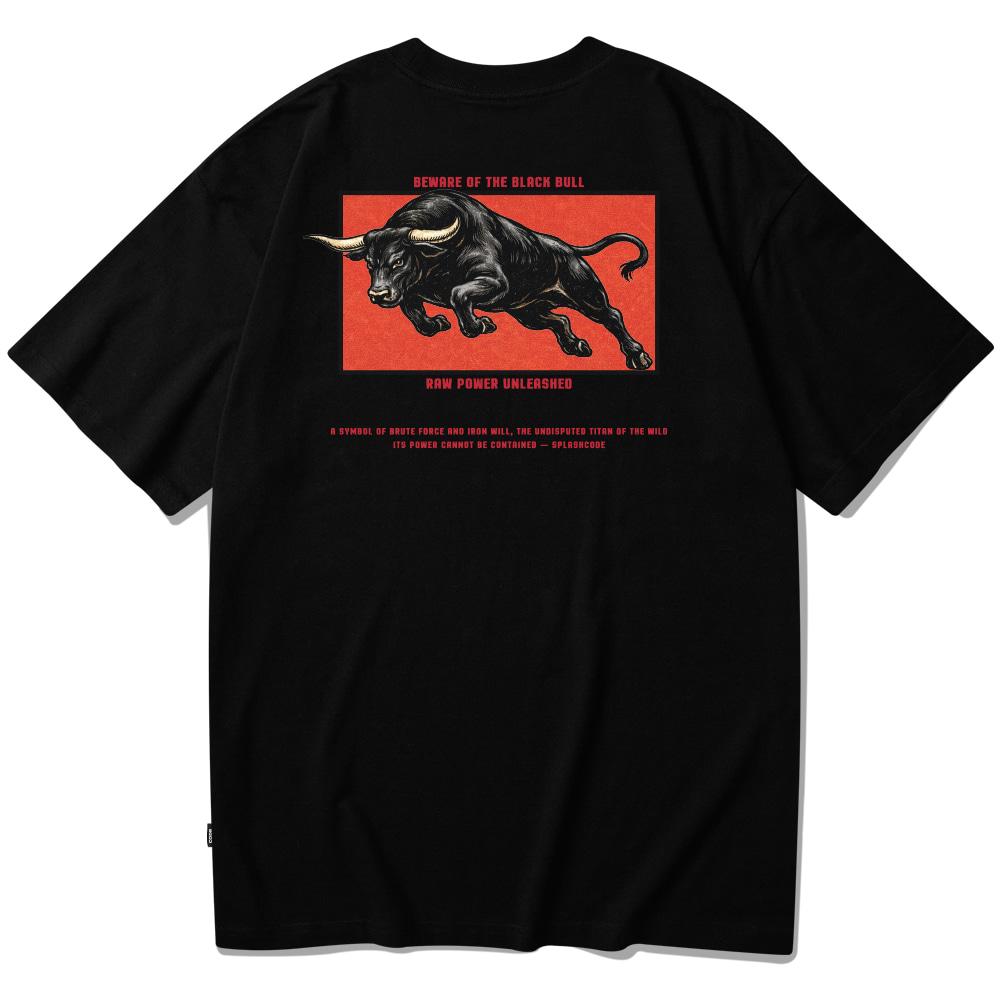 Seupeullaesikodeu Футболка с коротким рукавом Черная - Blackbull (Остерегайтесь Черного Быка)