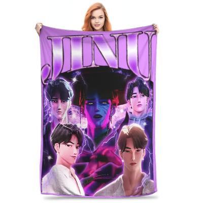 Джину KPOP Охотники на демонов Винтажное одеяло в стиле 90-х Фланелевое необычное теплое накидное одеяло для покрывала Лето