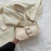 Chic Minimalist Pu Shoulder Bag For Women Trendy Street Style Dumpling Shape