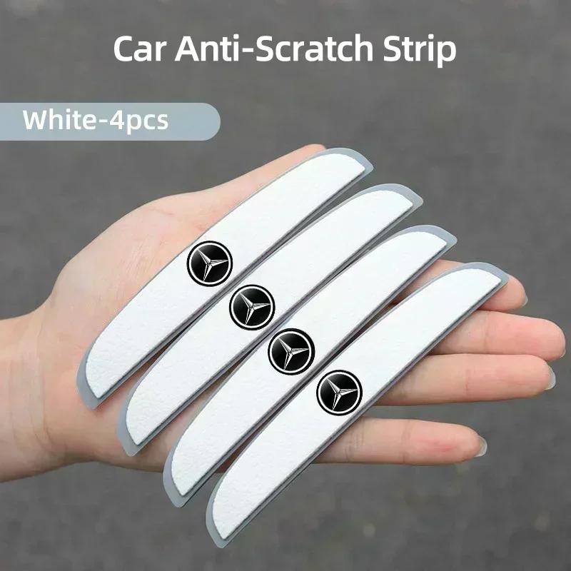 4PCS Car Door Scratch Protector Stickers Bumper Anti-collision Strip For Mercedes Benz AMG W204 W203 W211 W212 W213 W205 W201 FYZAB1