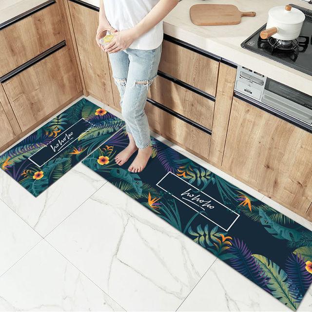 Кухонный коврик для пола, домашний входной коврик для ванной комнаты, противоскользящий моющийся коврик, ковер для прихожей, гостиная, спальня, коридор, длинный ковер