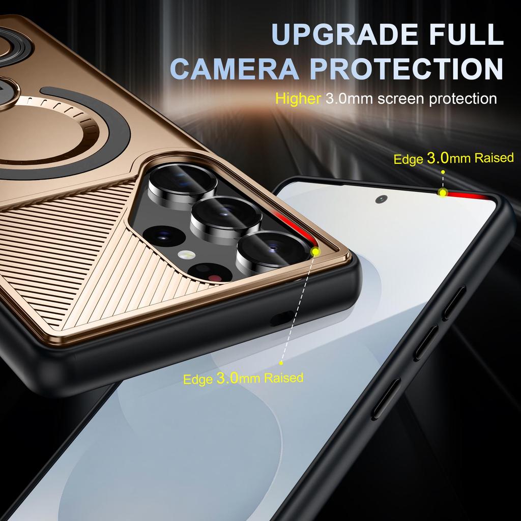 Чехол-подставка с двойным кольцом, магнитный, противоударный, для Samsung S25 Ultra / S24 PLUS / A16/A26