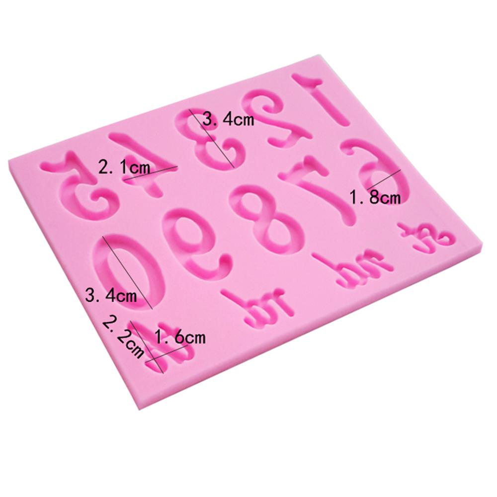 Numbers Design Silicone Mold Fondant Cake Decoration Mold Sugar Gum Paste Tool 3D Chocolate Mousse Mould