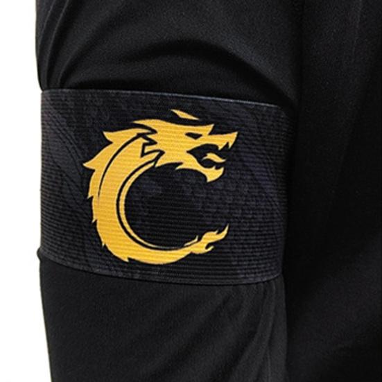 Спортивная рука Captain C Arm, унисекс, эластичная лента с застежкой, противоскользящая регулируемая повязка с принтом дракона, командная тренировка, футболист на открытом воздухе, повязка капитана футбола