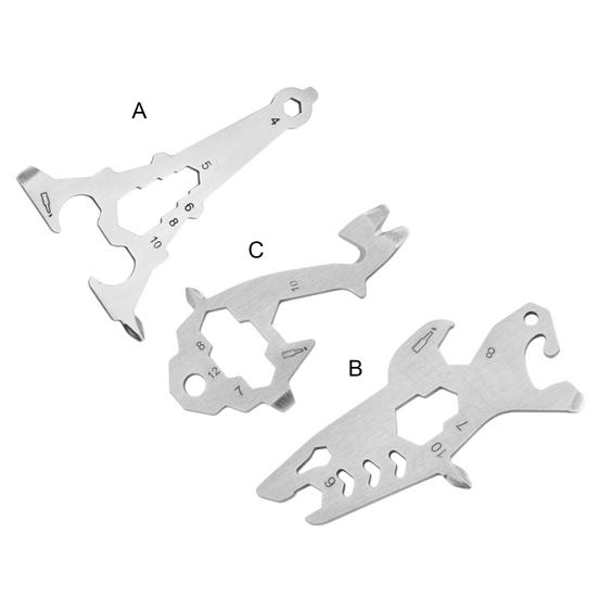 Outdoor Bottle Opener Portable Wear-resistant Outdoor Gear EDC Keychain Multi-Tool Wrench for Daily Use