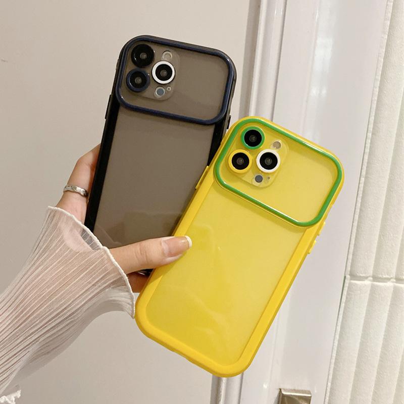 Прозрачный защитный чехол для объектива камеры ярких цветов для Iphone 13 12 Pro Max 11 X Xr Xs Max 13, противоударный силиконовый чехол, чехол