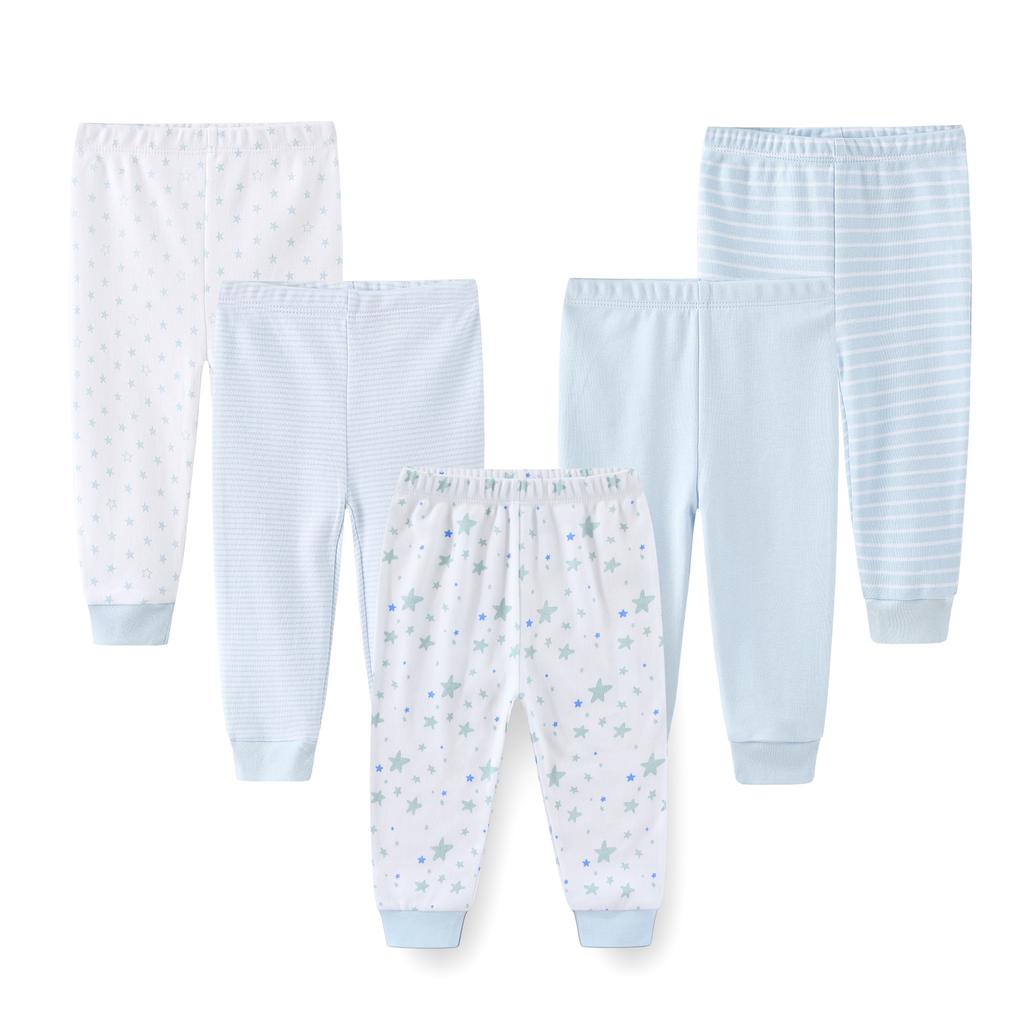 5 комплектов штанов для новорожденных девочек, хлопковые штаны для мальчиков, летние леггинсы