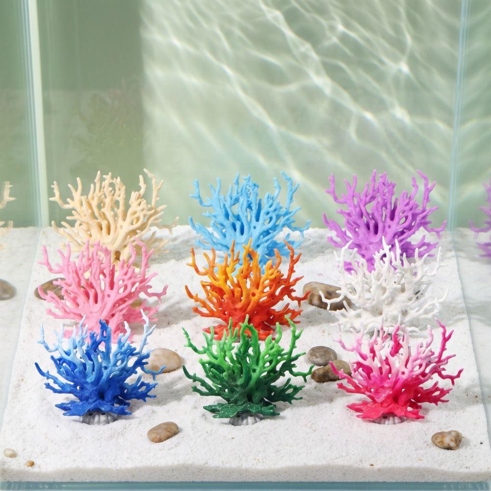 Lifelike Artificial Coral Ornament Plastic Fake Coral for Fish Tank Home Decoration