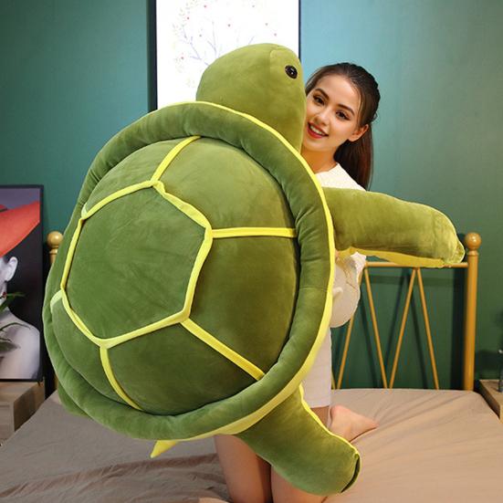 Yousheng Turtle Doll Soft Pillow Various Sizes Healing Turtle Shape Plush Toy Bed Back Cushion Desktop Ornament