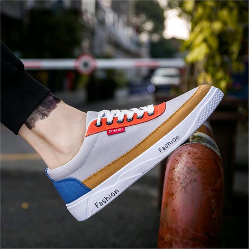 Мода 2024 года, парусиновые туфли для мужчин, новая весенне-осенняя повседневная обувь, мужская обувь, парусиновые туфли на плоской подошве со шнуровкой, модные туфли frt67