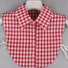 Women's Versatile Fake Collar Grid Stripe Universal Collared Spring Autumn Shirt Fake Collar Interior Fashion Trend Collar