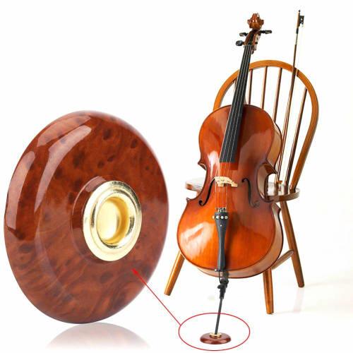 Endpin Stopper for Cello, Endpin Holder, Non-Slip Floor Protector, Cello Mat, Pad, Round, Metal Core and Plastic, Two Colors (Brown)