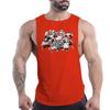 Мужской жилет с круглым вырезом без рукавов для отдыха, бега, спорта, отдыха, анимации, удобный, дышащий, с принтом, модный на четыре сезона