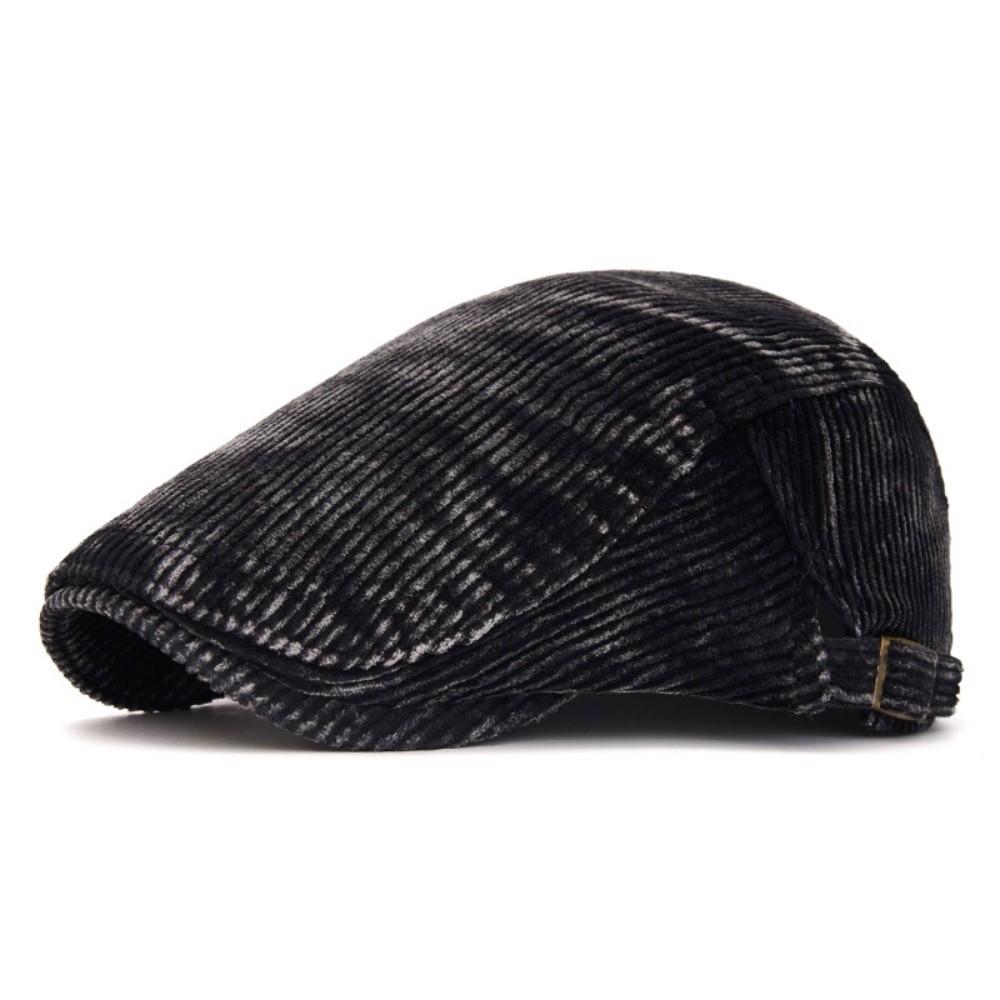 Adjustable Corduroy Flat Cap British Style Driving Cap Vintage Gatsby Beret Cap Driving Use