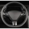 Накладка на раму рулевого колеса из углеродного волокна для Tesla Model X 2017- 1 шт.
